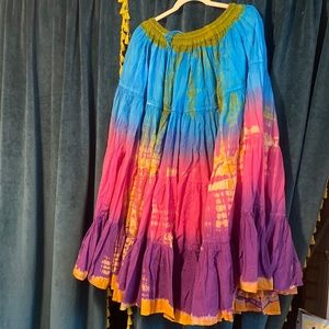 Tie dye bellydance skirt